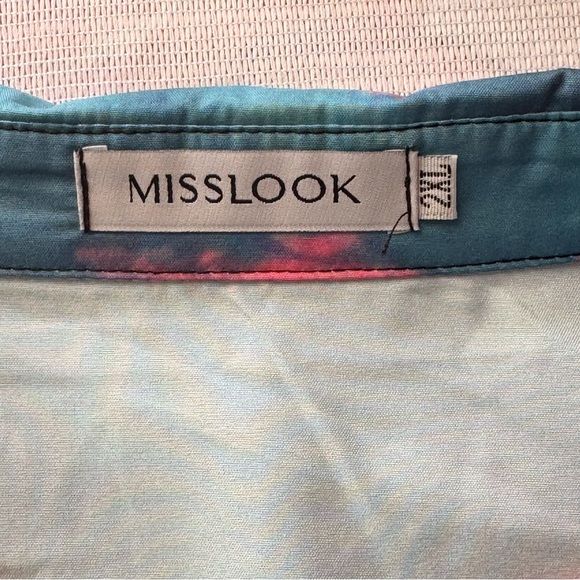 Misslook mens palm tree sunset design casual button down collared shirt, XXL - Picture 7 of 12